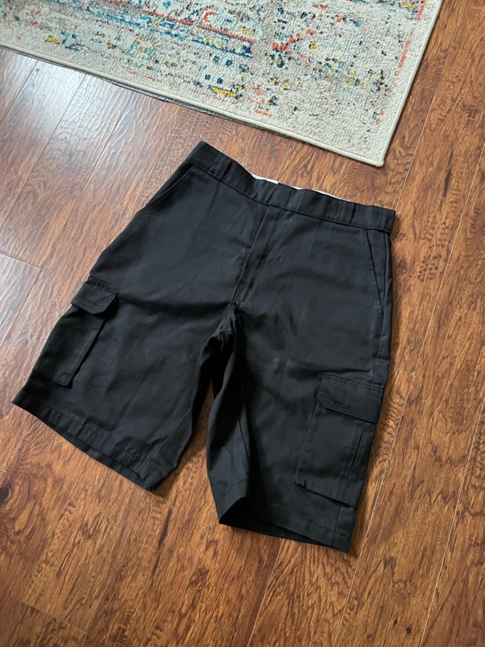 Dickies Men's Cargo Shorts Loose Baggy Fit 13" Inseam Size 34 Black